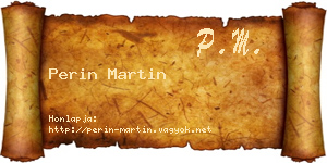 Perin Martin névjegykártya